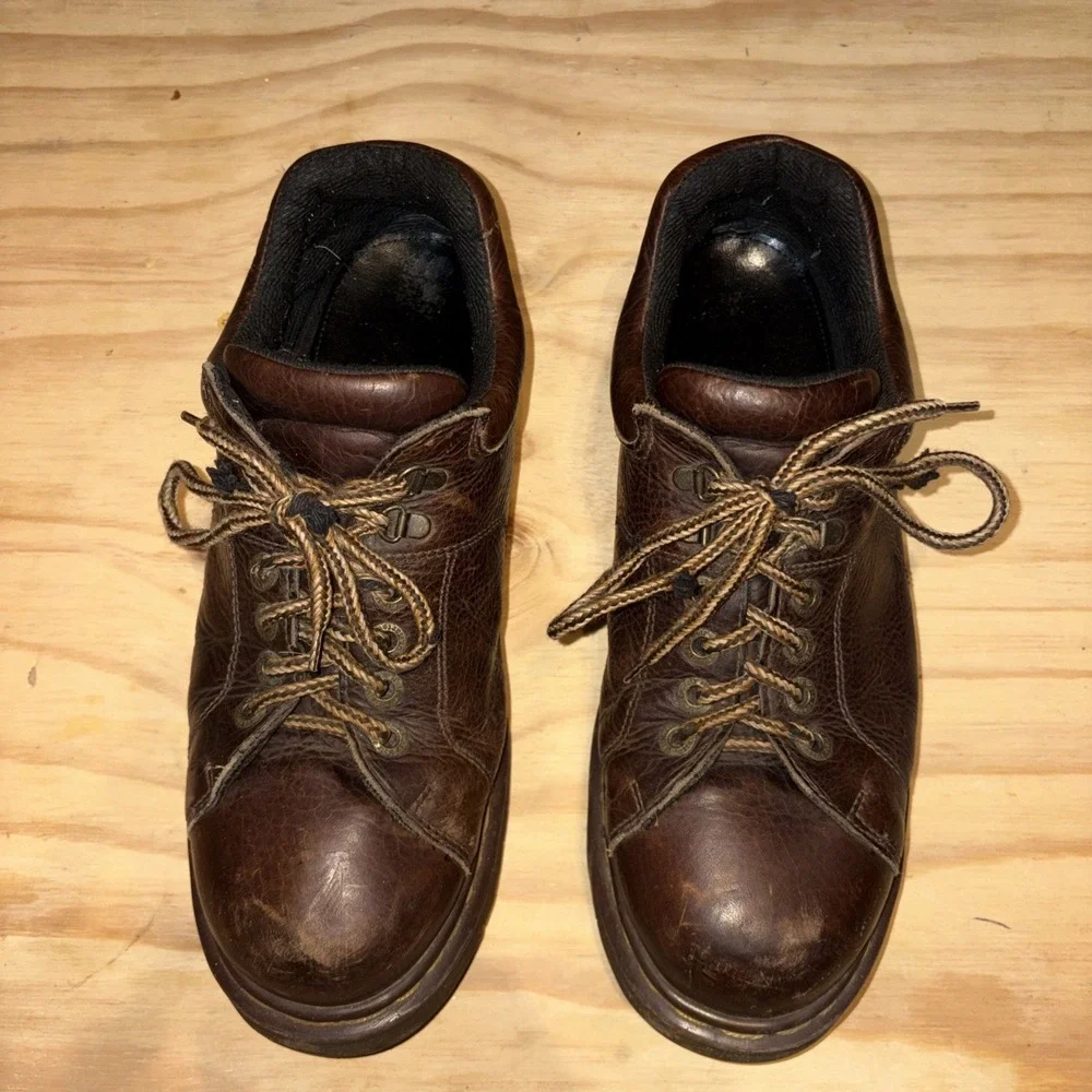 Dr Martens 8312 Vintage 90s Y2K Brown Leather Chunky Shoes Via Boots Mens Sz 11